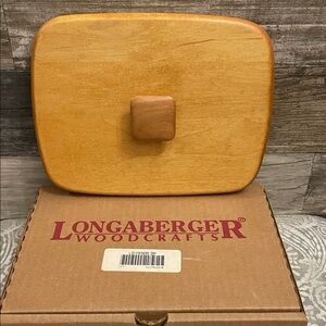 VINTAGE NEW Longaberger Father’s Day Natural‎ Wood Lid #52604